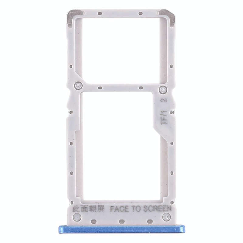 SIM Card Tray + SIM Card Tray / Micro SD Card Tray for Xiaomi Redmi Note 6 Pro (Blue)