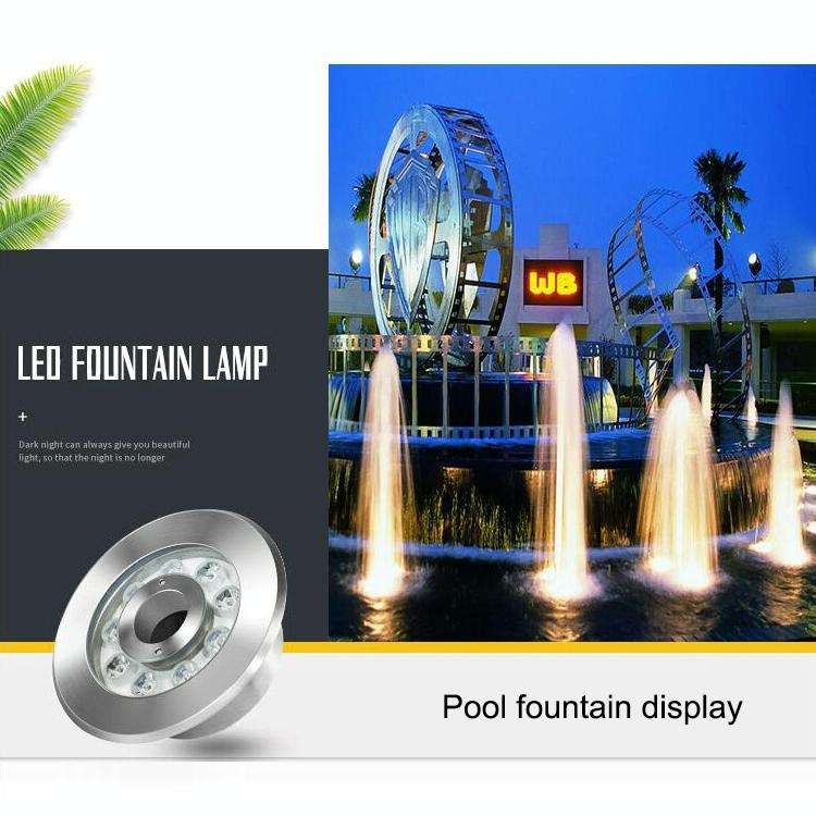 18W Landscape Ring LED Stainless Steel Underwater Fountain Light(Warm Light)