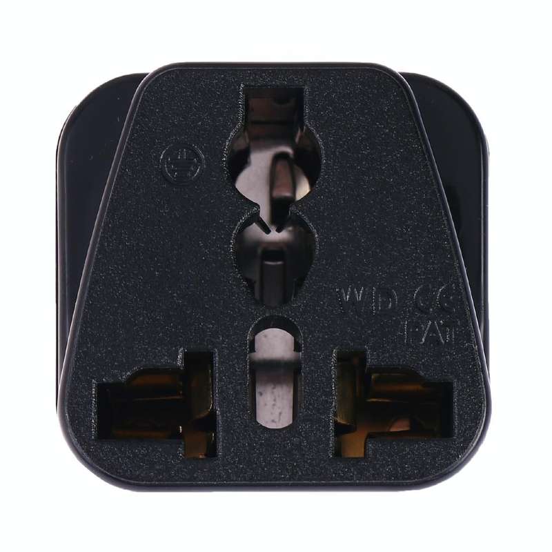 Portable Universal Socket to (Small) South Africa Plug Power Adapter Travel Charger (Black)