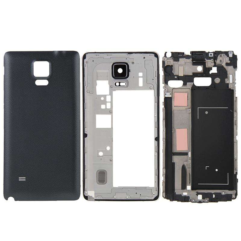For Galaxy Note 4 / N910F Full Housing Cover (Front Housing LCD Frame Bezel Plate + Middle Frame ...