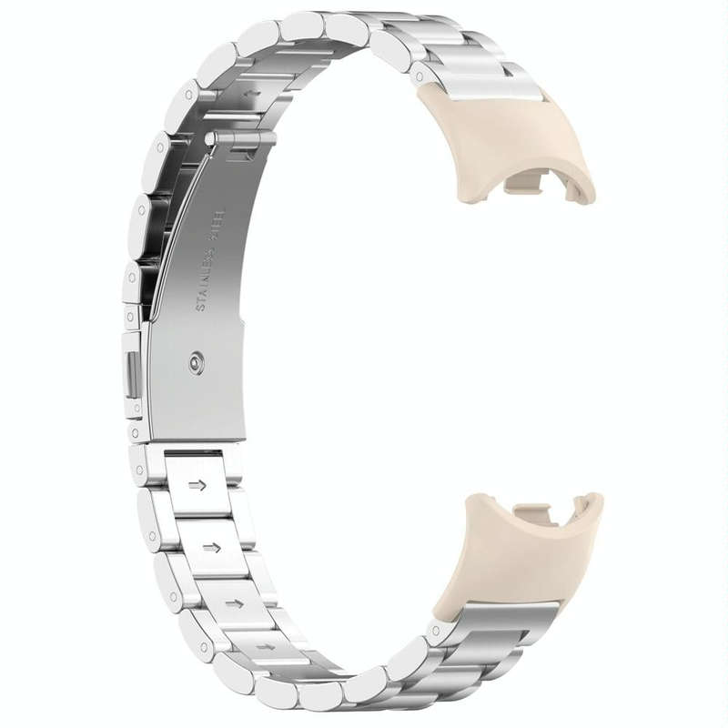 For Xiaomi Mi Band 8 1 Pair  PC Plastic Watch Band Connector(Ivory White)
