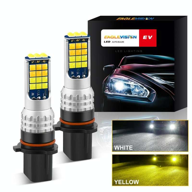 2 PCS V6 P13W DC9-36V 30W 3000LM IP65 Car LED Double Color Fog Light with 30LEDs SMD-2525 Lamp