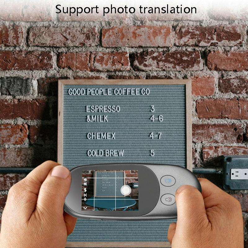 Travel Simultaneous Translator Scanning Recording Intelligent Voice Translator(White)