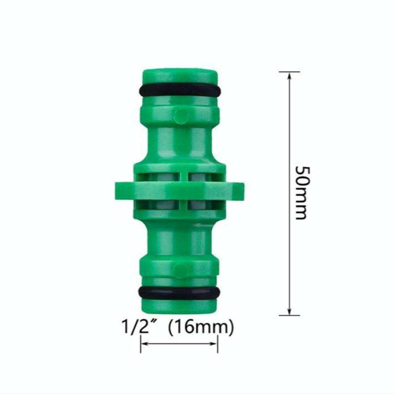 2 PCS 4 Point Two-way Pacifier Repair Extension Hose Quick Connector Plastic Garden Tool(Green)