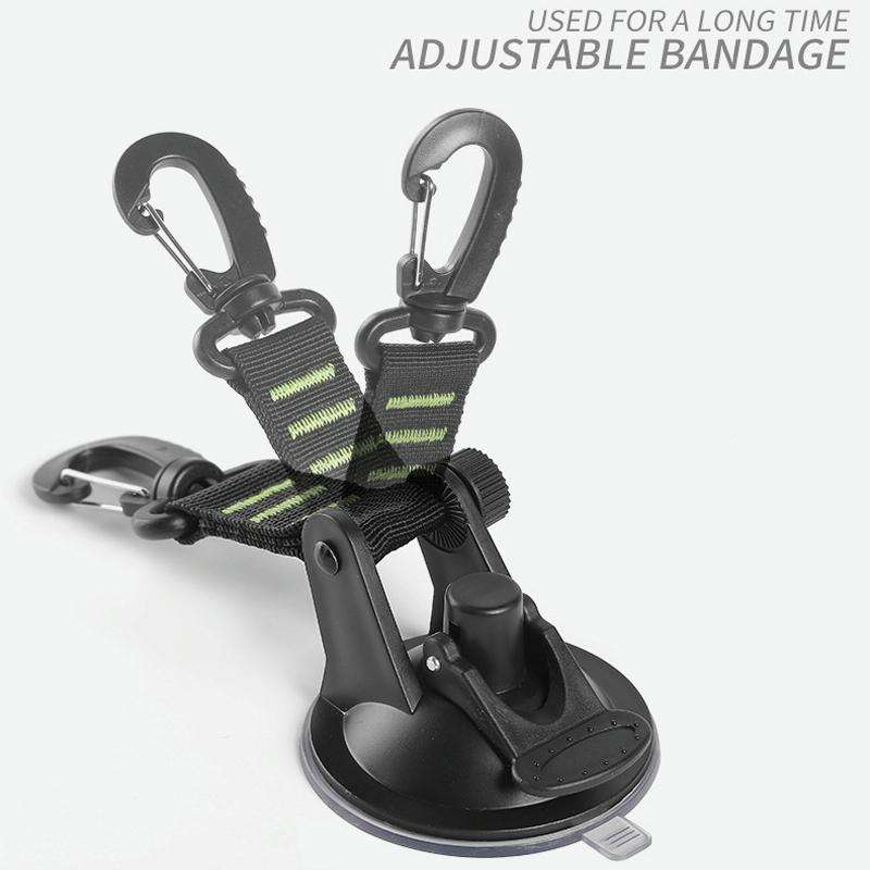 3 PCS Car Tent Suction Cup Home Users Outside Travel Portable Suction Cup Hook Round Carabiner(Red)