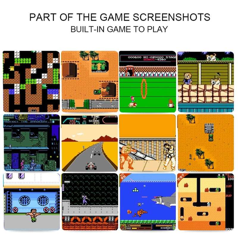 RS-1 Retro Portable Handheld Game Console, 2.5 inch 8 Bits True Color LCD, Built-in 152 Kinds Gam...