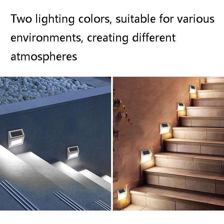 6 LED Solar Stainless Steel Stair Ladder Lamp Wall Light(White Light)