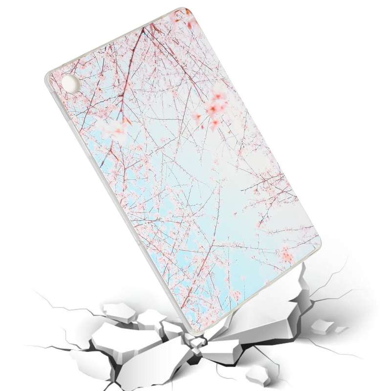 For Lenovo Tab M10 Plus 10.6 3rd Gen 2022 Painted TPU Tablet Case(Cherry Blossoms)