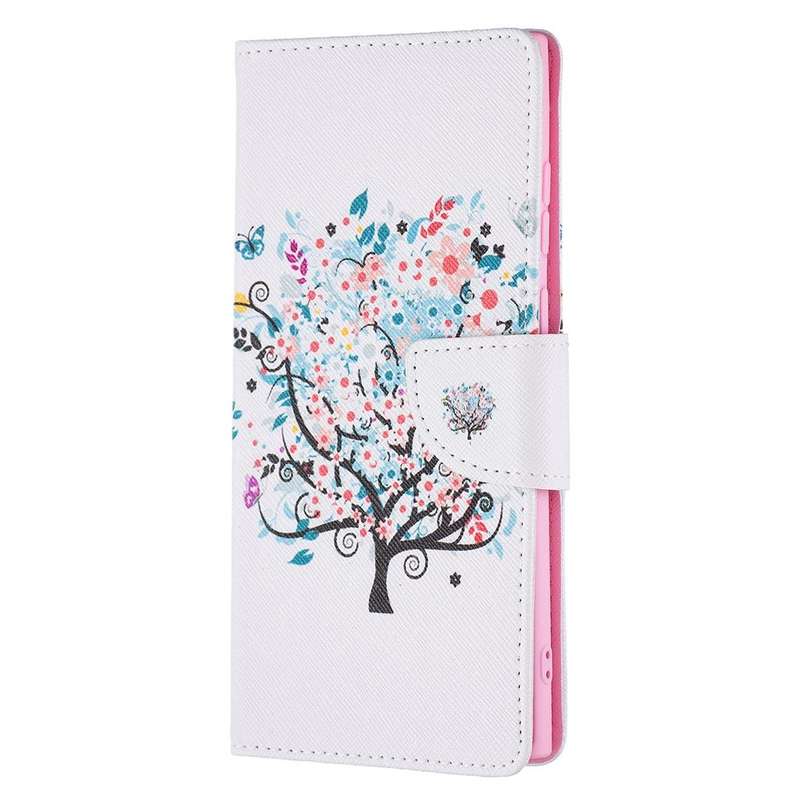 For Samsung Galaxy S22 Ultra 5G Colored Drawing Pattern Horizontal Flip Phone Leather Case with H...
