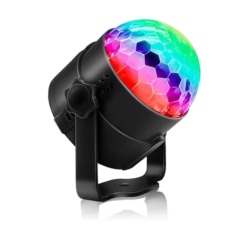 YouOKLight YK2278 3W Sound Activated Party DJ Lighting RBG Disco Ball Strobe Lamp Stage Par Light...