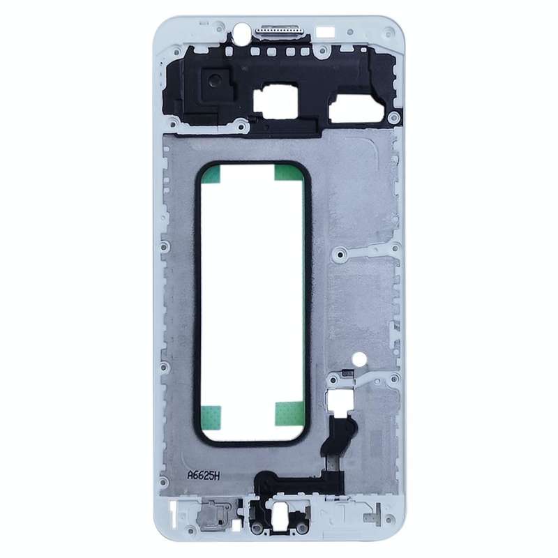 For Galaxy C5 Front Housing LCD Frame Bezel Plate (White)