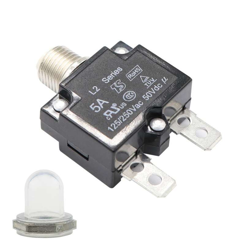 L2 Series 50V Car Overload Protector Manual Reset DC Circuit Breaker with Waterproof Cover, Curre...