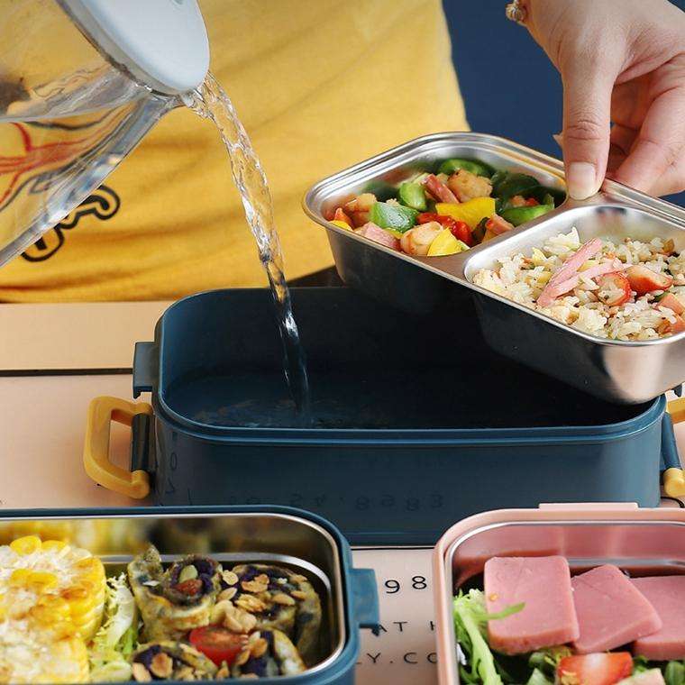 Large Capacity Refillable 304 Stainless Steel Insulated Lunch Box, Specification: 800ml (Blue)