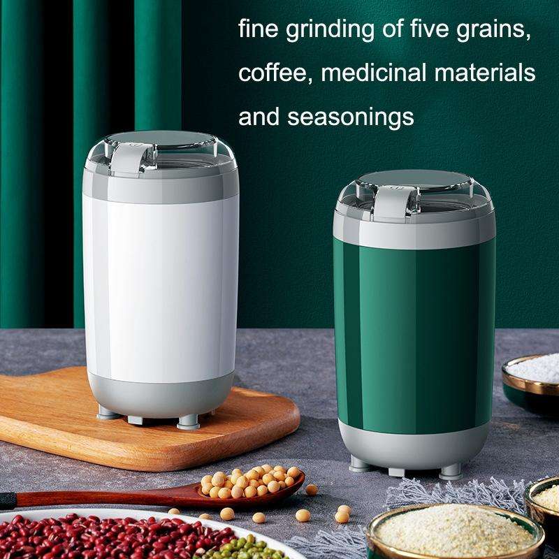 Coffee Beans Grinding Machine Home Small Mill Powder Machine Baby Complement Machine, CN Plug(Green)