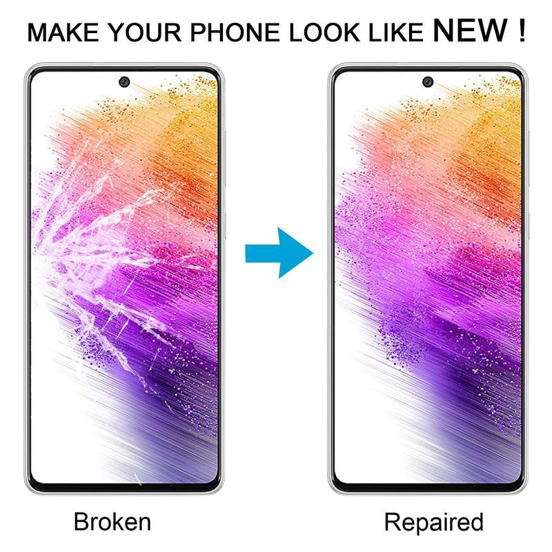 For Samsung Galaxy A73 SM-A736B 10pcs Front Screen Outer Glass Lens with OCA Optically Clear Adhe...