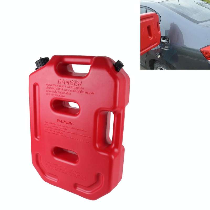 Gasoline Fuel Tanks Plastic 2.6 Gallon 10 Litres Auto Shut Off Fuel Cans Oil Container Emergency ...