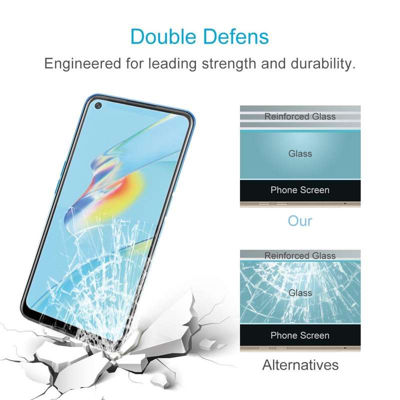 For OPPO A54 50 PCS 0.26mm 9H 2.5D Tempered Glass Film