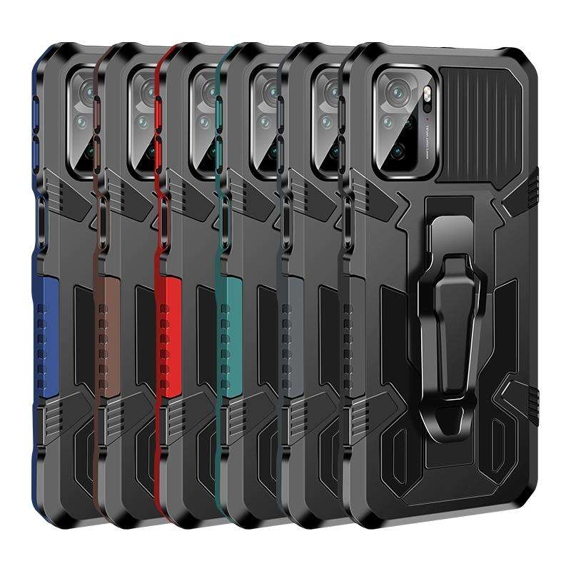 For OPPO A74 4G Armor Warrior Shockproof PC + TPU Protective Case(Black)