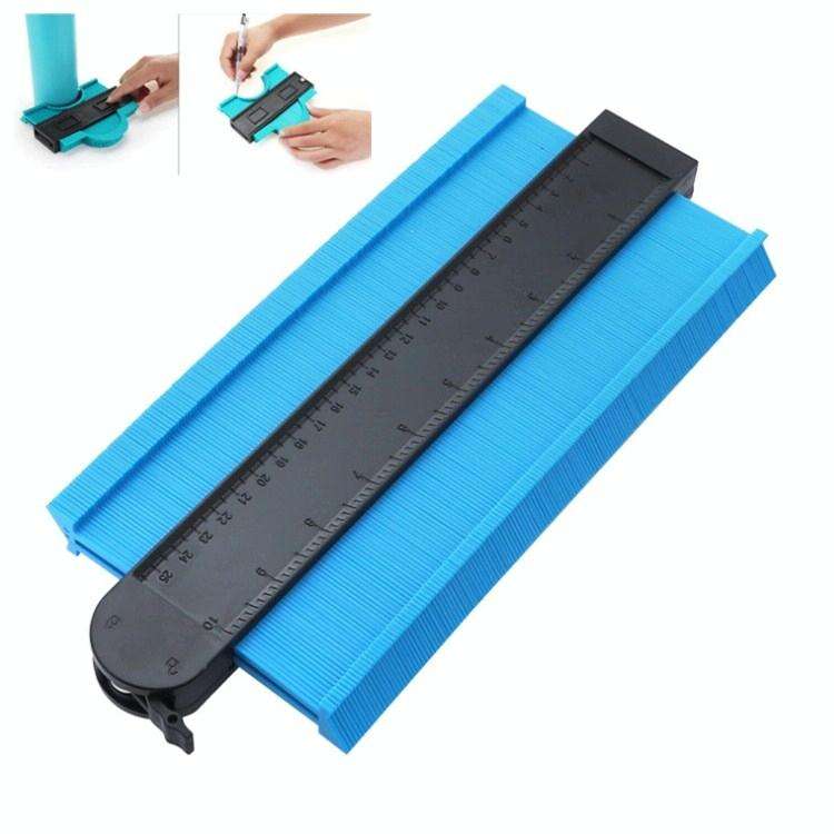 10 Inch Self-locking Contour Gauge Encryption Widens Arc Measuring Ruler(Blue)