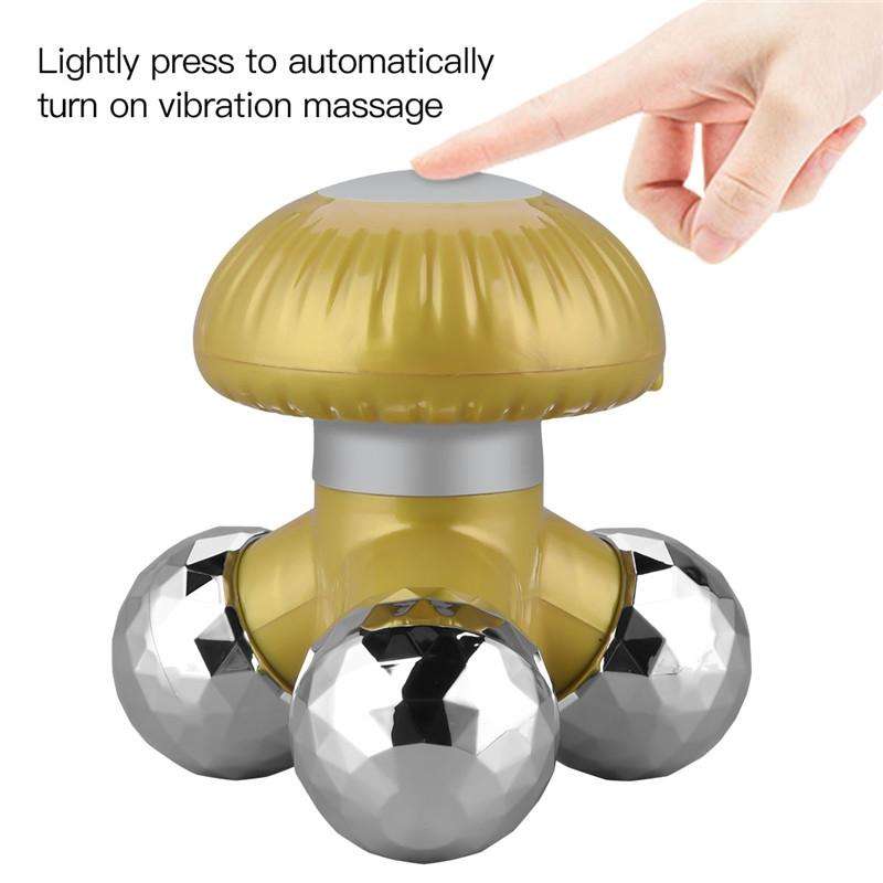 XF-71 Pocket USB Battery Dual-purpose MINI Massager Triangle Vibration Massager(Gold)