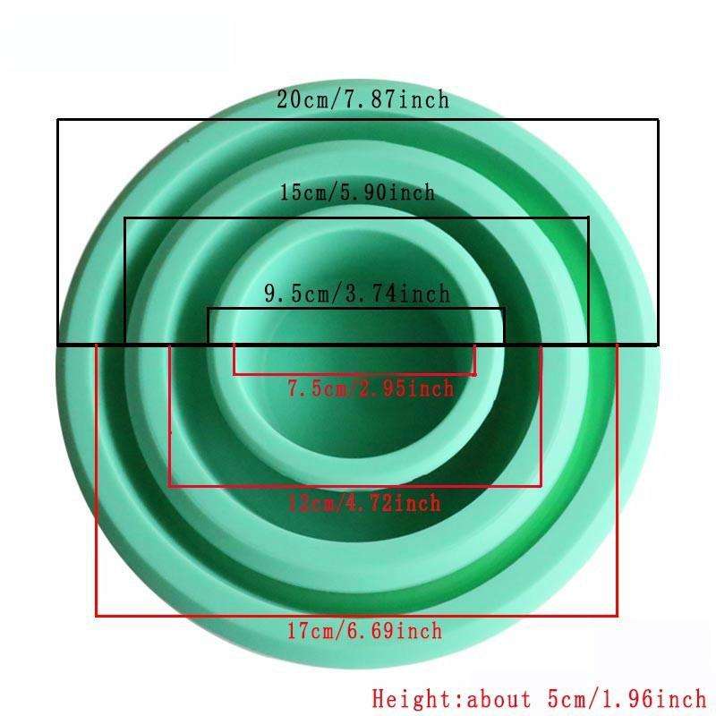 Three-Layer Round Cake Mold Silicone Baking Mold Pizza Cake Base