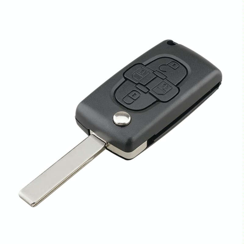 For CITROEN C8 / PEUGEOT 1007 Car Keys Replacement 4 Buttons Car Key Case with Grooved, without H...