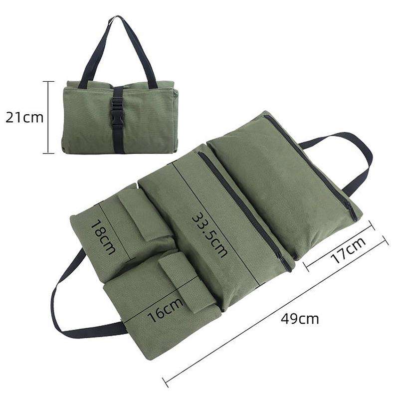 CL189 Car Canvas Tools Bag Portable Electric Worker Hardware Tool Kit(Black)