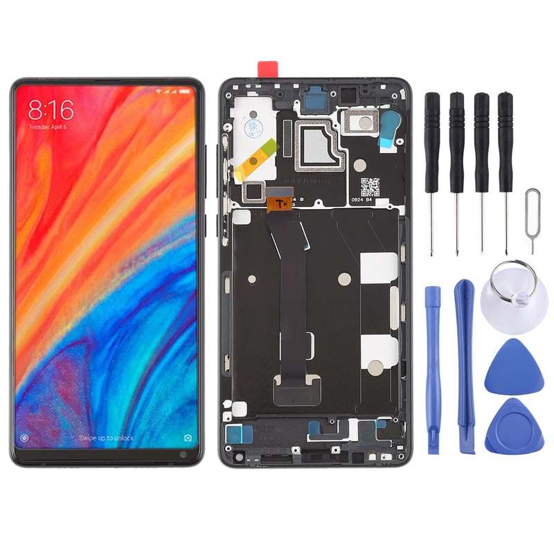 TFT LCD Screen for Xiaomi MI Mix 2S Digitizer Full Assembly with Frame(Black)
