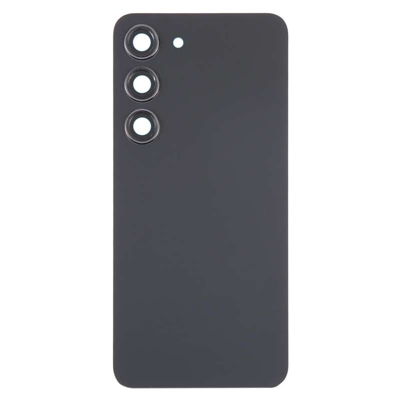For Samsung Galaxy S23 SM-S911B OEM Glass Battery Back Cover with Camera Lens Cover(Black)