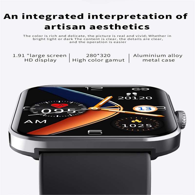 F57L 1.91 inch Color Screen Smart Watch,Support Heart Rate Monitoring / Blood Pressure Monitoring...