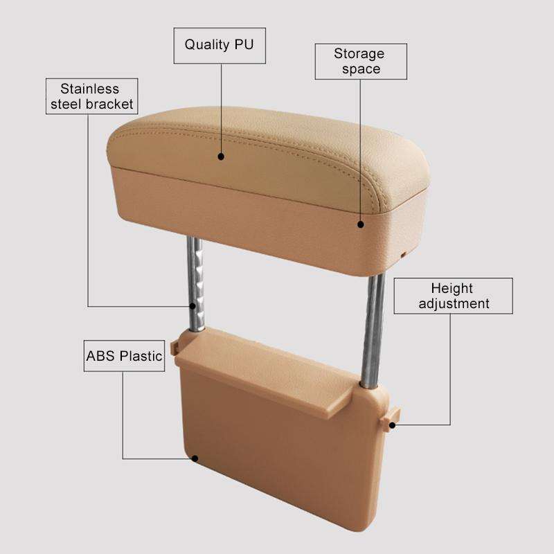 Universal Car Wireless Qi Standard Charger PU Leather Wrapped Armrest Box Cushion Car Armrest Box...
