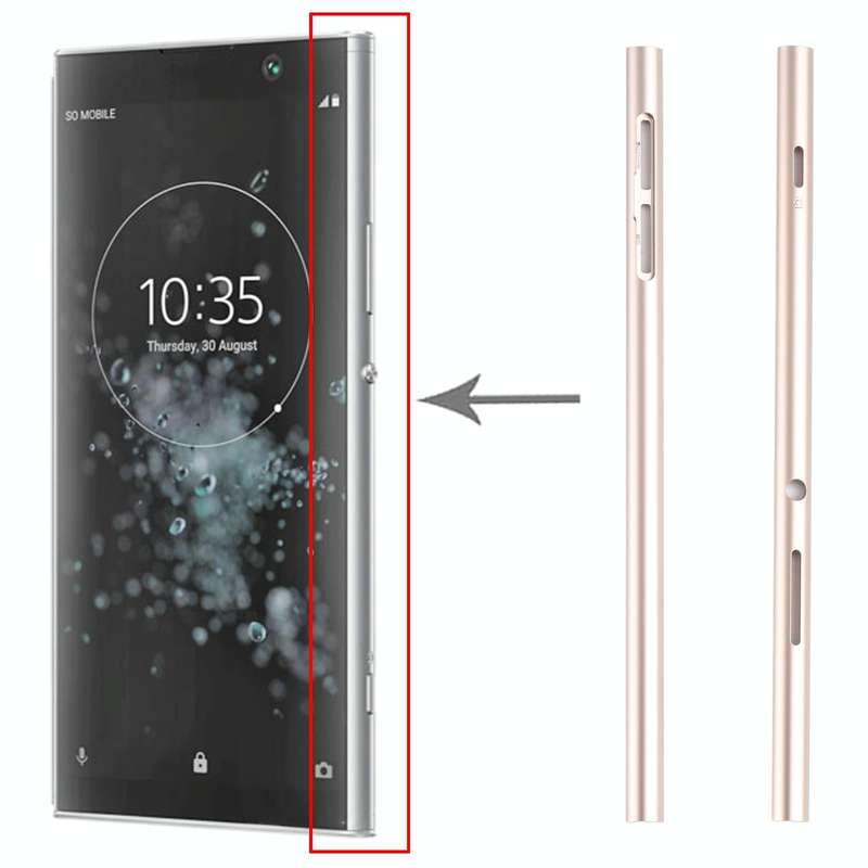 1 Pair Side Part Sidebar For Sony Xperia XA2 Plus (Gold)