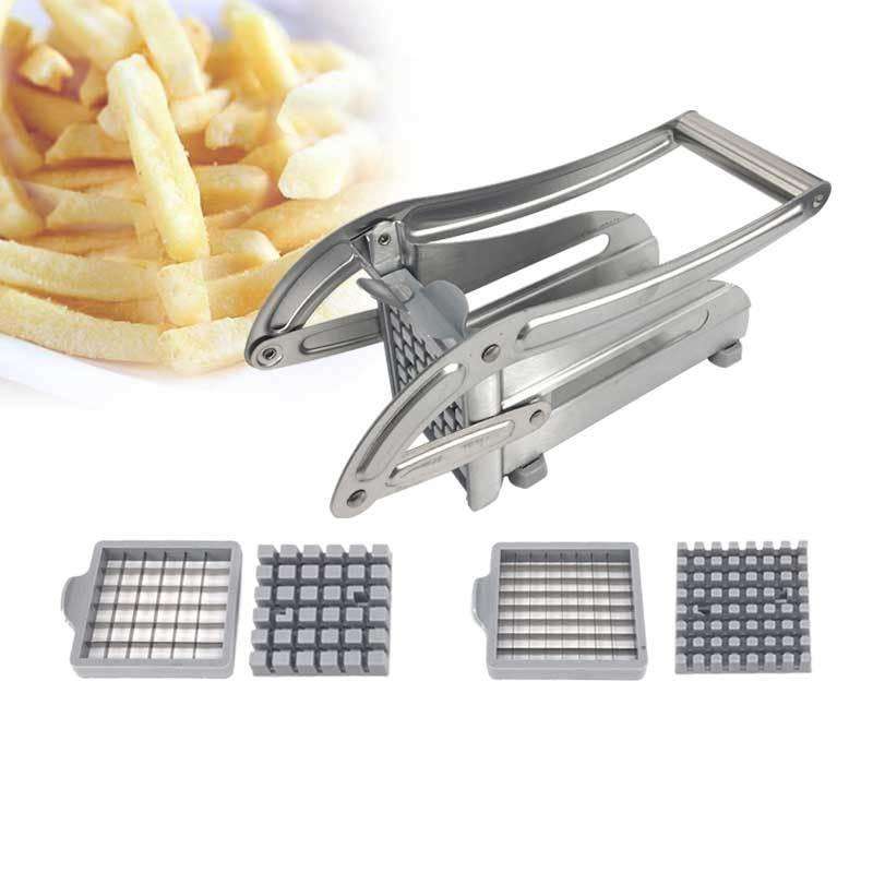 Stainless Steel Manual French Fries Slicer Potato Chipper Chip Cutter Chopper Maker