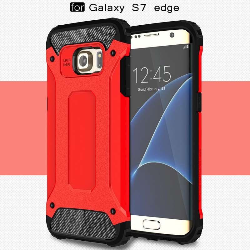 For Galaxy S7 Edge / G935 Tough Armor TPU + PC Combination Case (Red)