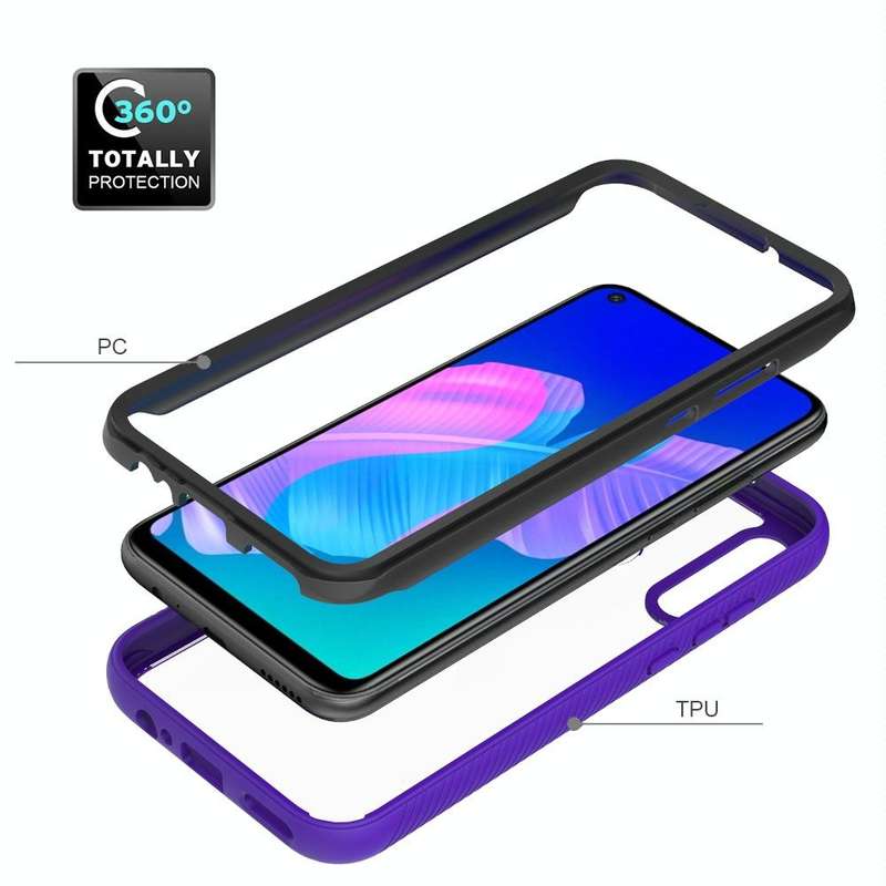 For Huawei Y7p Starry Sky Solid Color Series Shockproof PC + TPU Protective Case(Red)