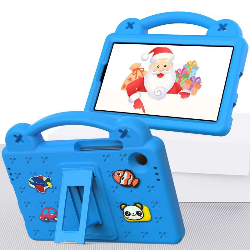 For Samsung Galaxy Tab A9 Handle Kickstand Children EVA Shockproof Tablet Case(Sky Blue)