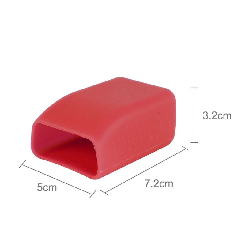 Safe Rubber Car Seat Belt Clips Locking Buckles Protective Cover(Red)