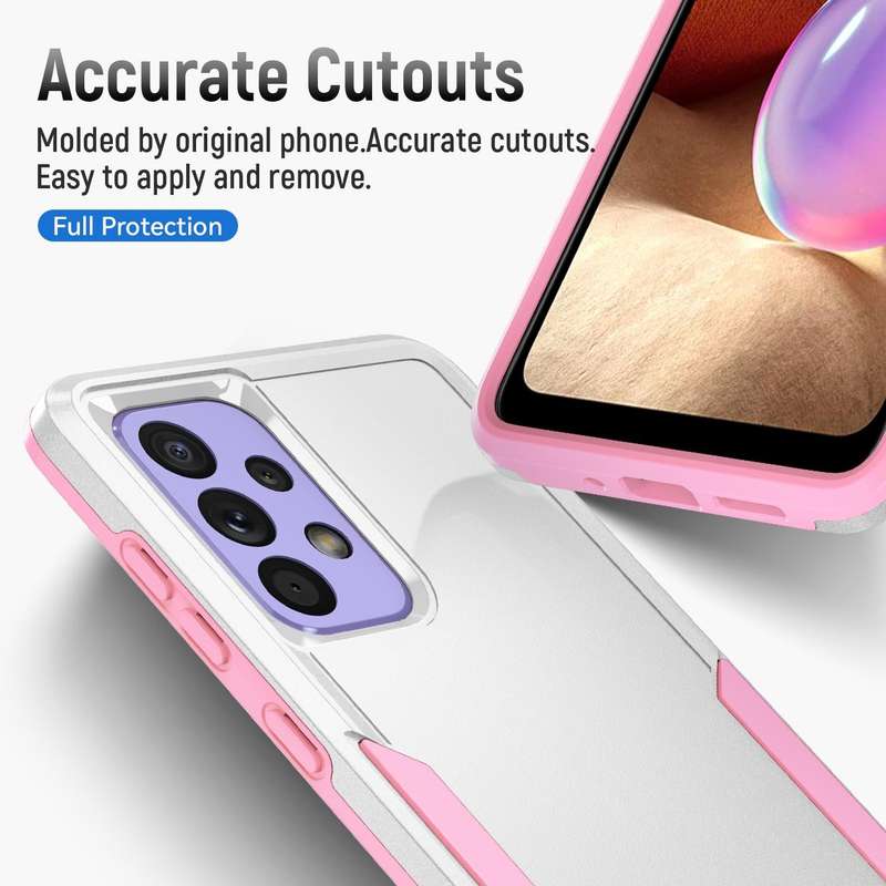 For Samsung Galaxy A73 Pioneer Armor Heavy Duty PC + TPU Phone Case(White)