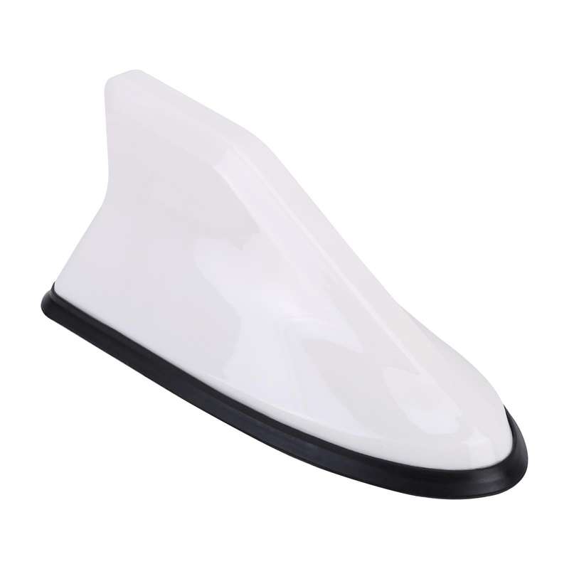 Universal Car Antenna Aerial Shark Fin Radio Signal (White)