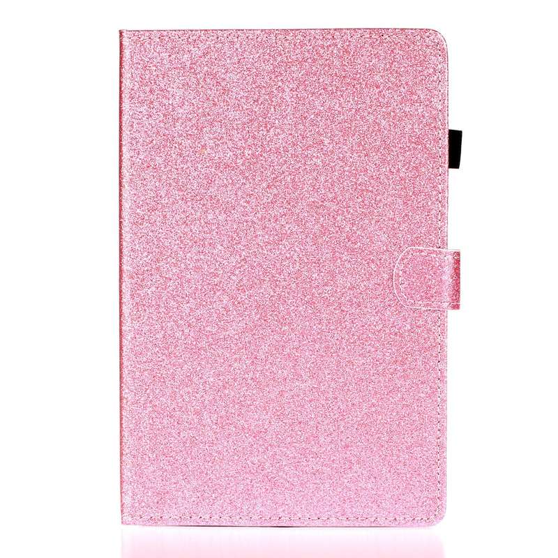 For Lenovo Tab M10 3rd Gen Varnish Glitter Powder Smart Leather Tablet Case(Pink)