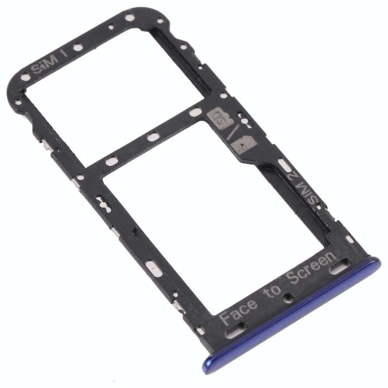 SIM Card Tray + SIM Card Tray / Micro SD Card Tray for Lenovo K9 I38043 (Blue)