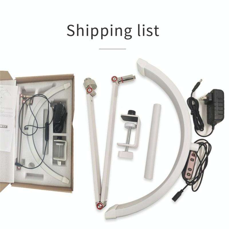 HD-M3X For Eyelash Extensions / Tattoo / Nail Art Lighting Lamp 16 inch Clip-on Half Moon Desk La...