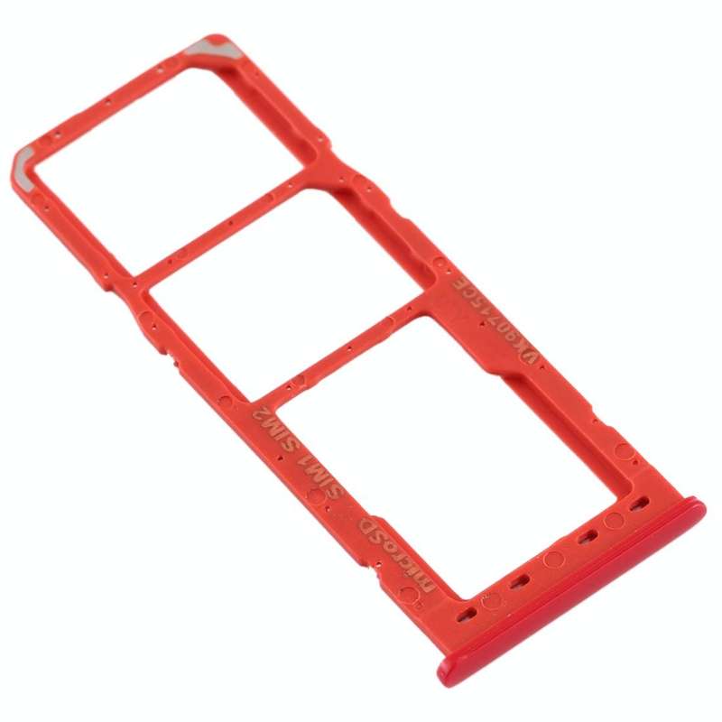 For Galaxy A10 SIM Card Tray + SIM Card Tray + Micro SD Card Tray (Red)
