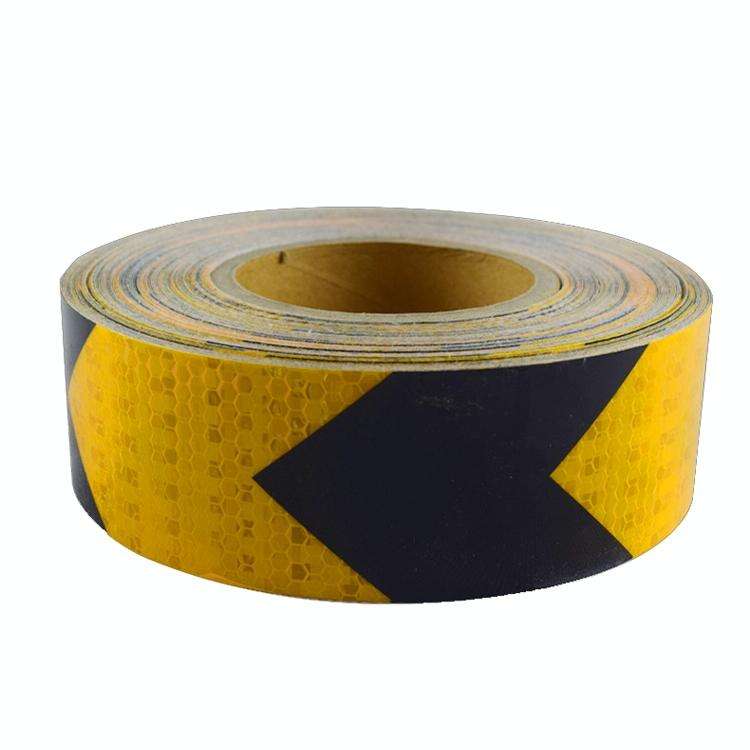 PVC Crystal Color Arrow Reflective Film Truck Honeycomb Guidelines Warning Tape Stickers 5cm x 25...