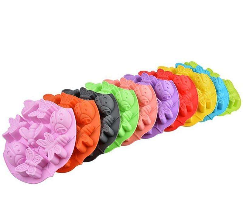 Insect Shape Cake Silicone Mold Baking Tools,Size: 26.5x20.5x3.5cm