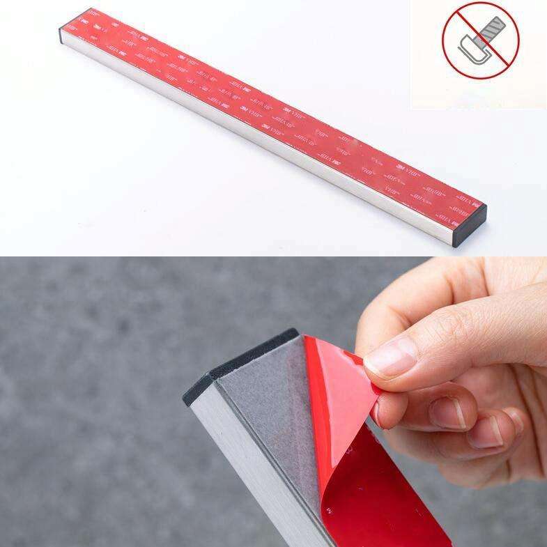 Stainless Steel Knife Holder Kitchen Rack Magnetic Suction Knife Holder, Length:50cm, Style:3M Re...