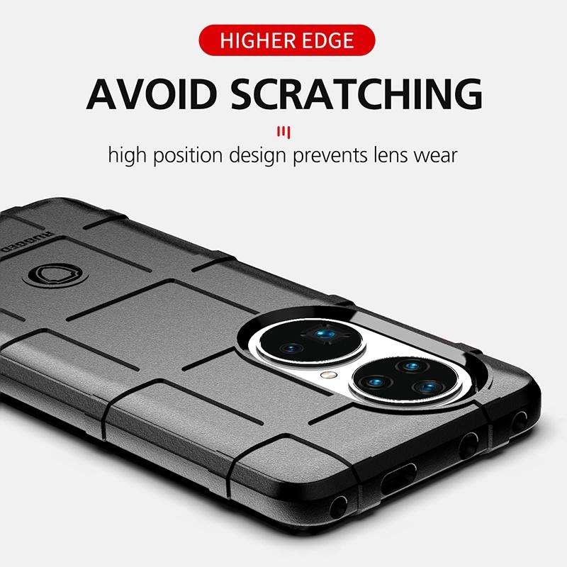 For Huawei P50 Pro Shockproof Shield Full Coverage Silicone Case(Green)