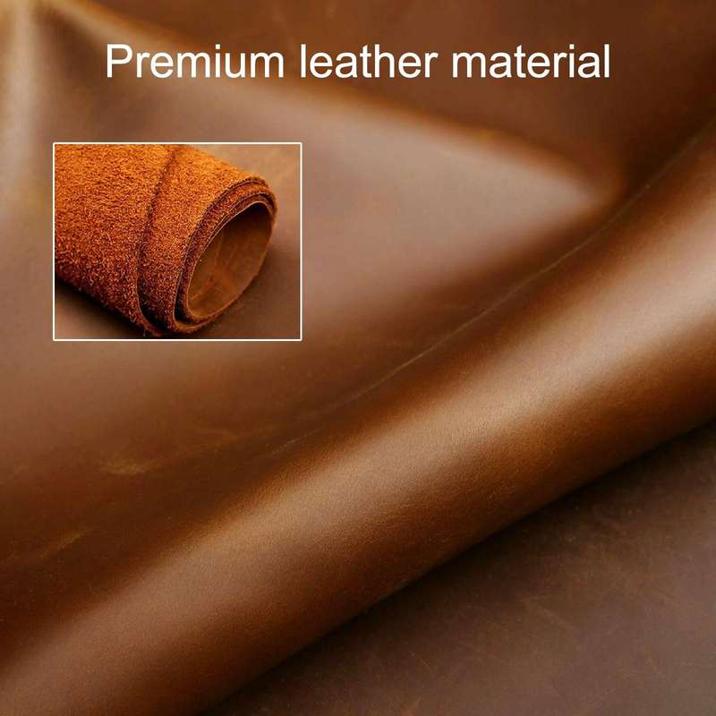 Hallmo Car Cowhide Leather Key Protective Cover Key Case for Toyota Corolla 2017 2-button(Brown)