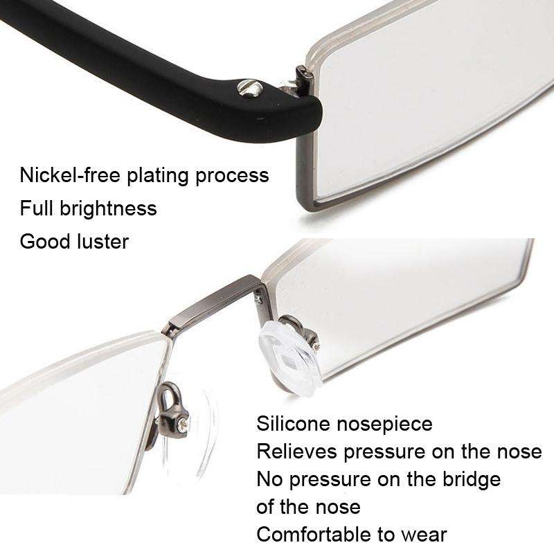 TR90 Seniors Clear Glasses With Portable Case Lightweight Presbyopic Glasses, Degree: +4.00(Blue)