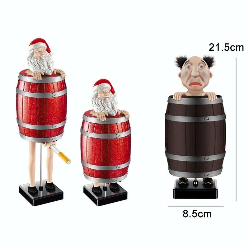 Wooden Barrels Automatic Ejection Cigarette Cases Spoof Toys(Strange Uncle)